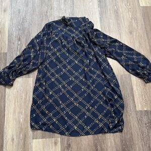 Who What Wear Womens High Neck Button Dress L